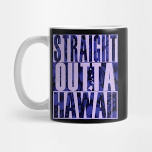 Straight Outta Hawaii Floral (blue) by Hawaii Nei All Day Mug